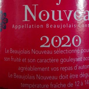 Beaujolais nouveau 2020 bt 75 cl